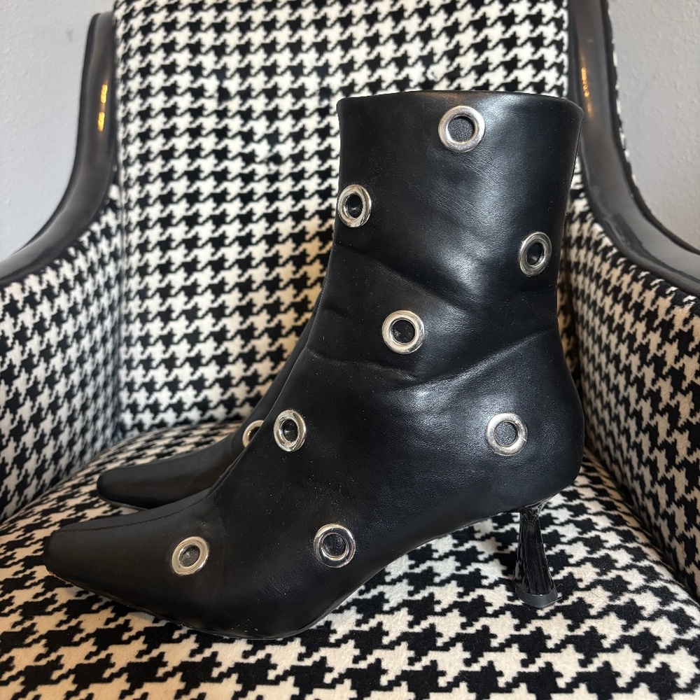 ASOS Vegan Leather O-ring Calf Boots